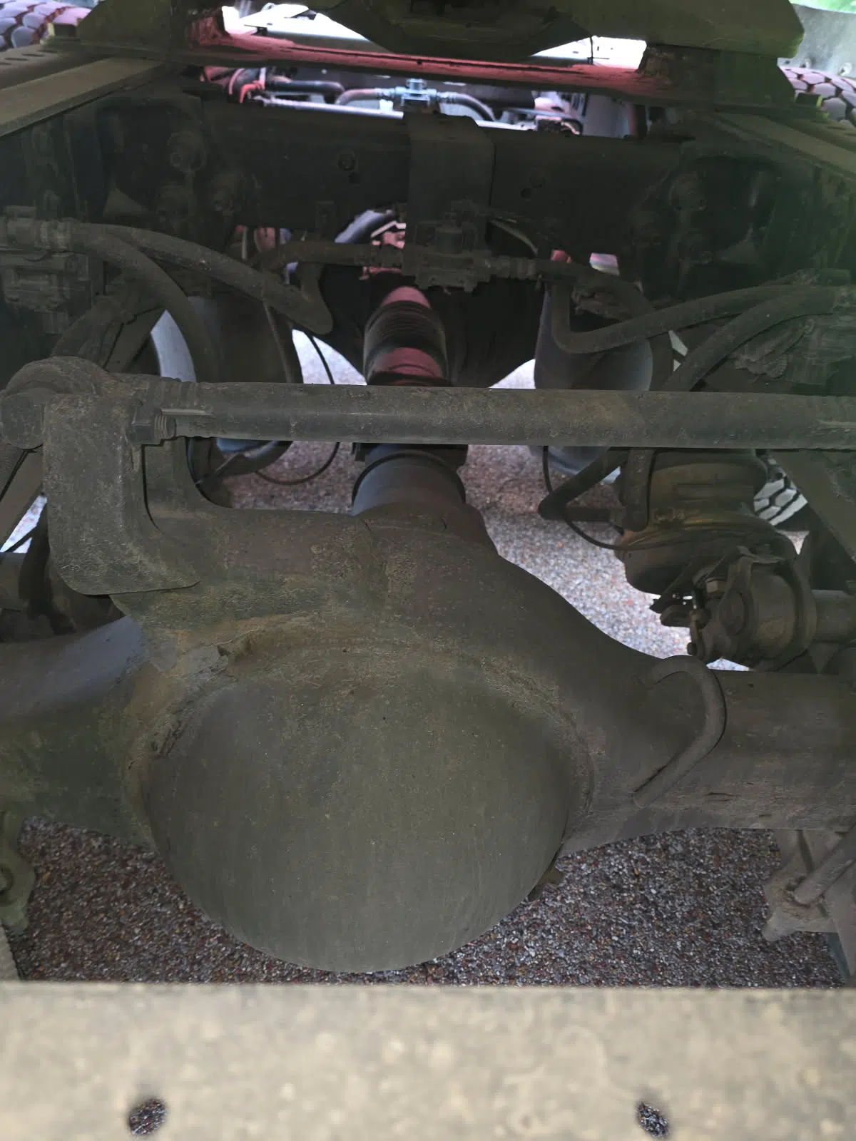 Front axle and steering components beneath a truck — Rickey Alexander Mobile Truck & Trailer Repair in Forrest City